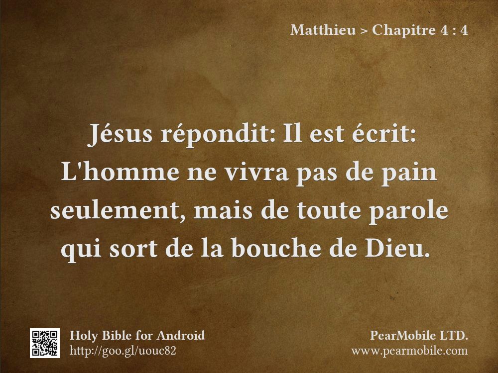 Matthieu, Chapitre 4:4